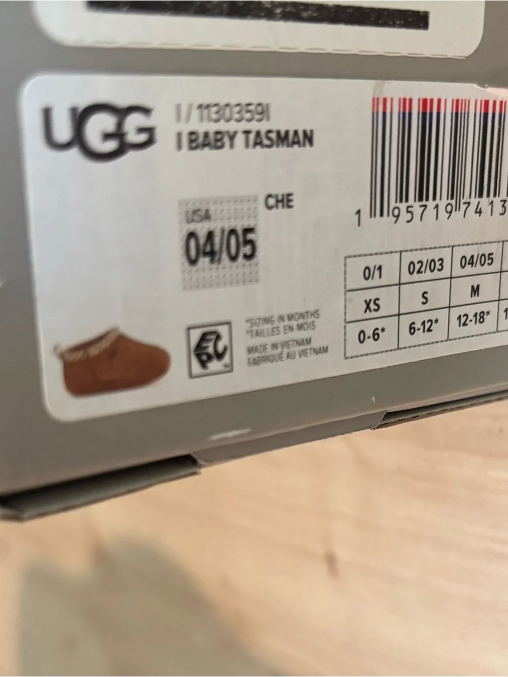 New in Box Infant UGG Tasman Suede Slippers